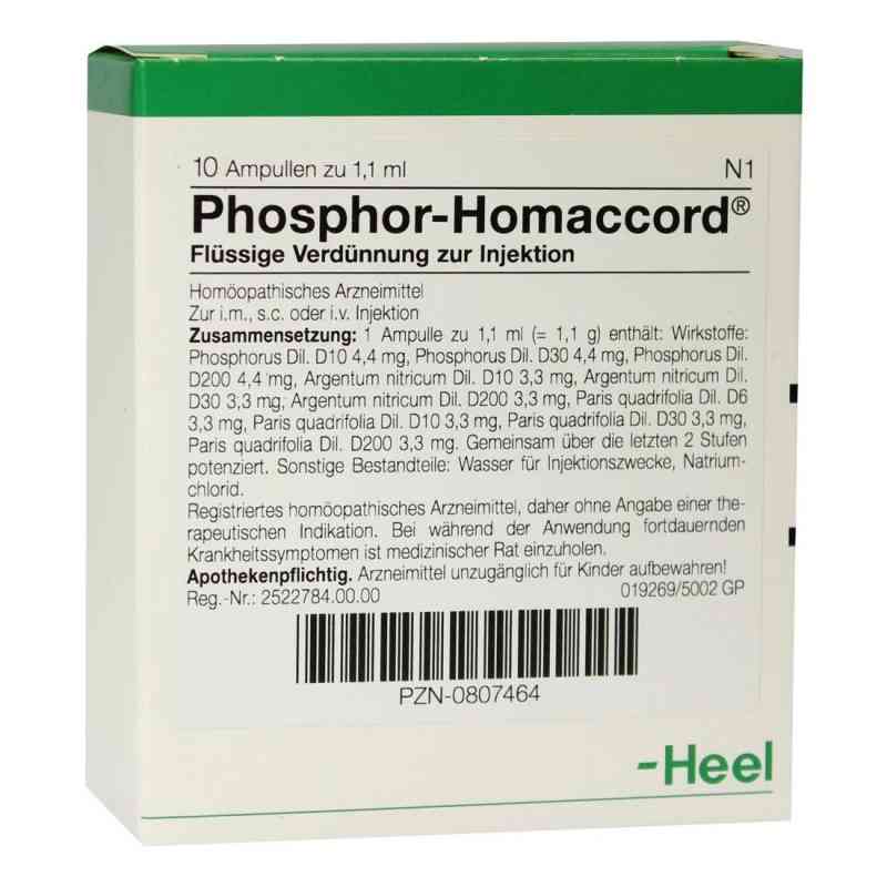 Phosphor Homaccord Ampullen 10 stk von Biologische Heilmittel Heel GmbH PZN 00807464