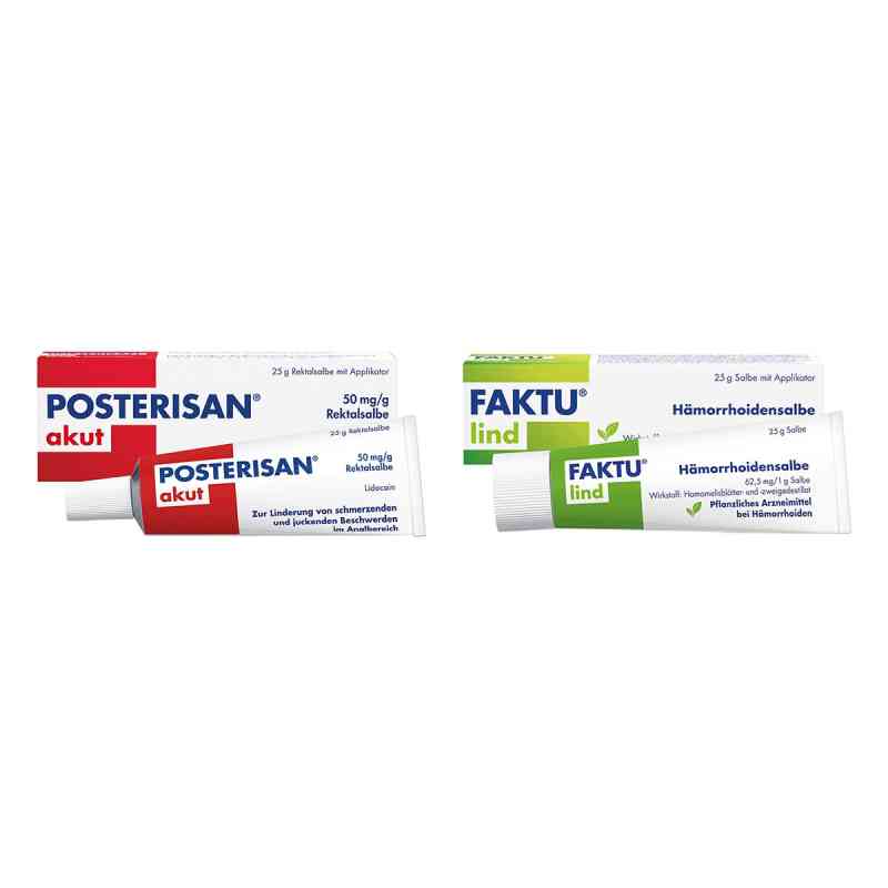 Posterisan akut + Faktu Lind Hämorrhoidensalbe 2x25 g von DR. KADE Pharmazeutische Fabrik GmbH PZN 08105620