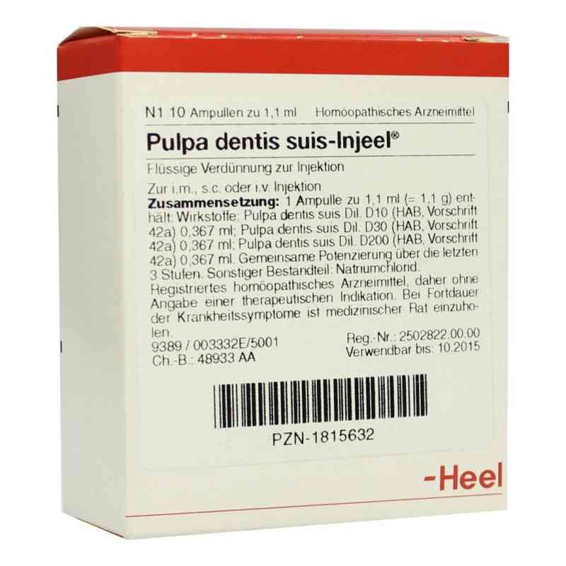 Pulpa Dentis suis Injeel Ampullen 10 stk von Biologische Heilmittel Heel GmbH PZN 01815632