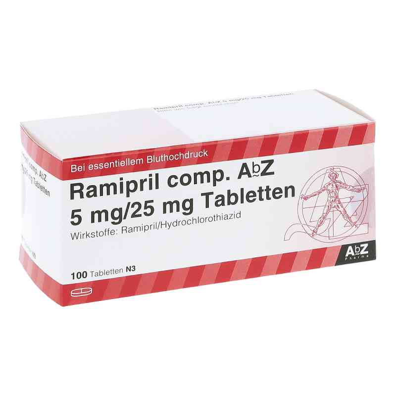 Ramipril compositus Abz 5 mg/25 mg Tabletten 100 stk von AbZ Pharma GmbH PZN 01755717