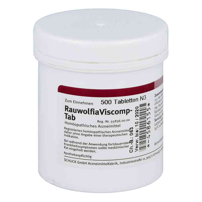 Rauwolfiaviscomp Tab Tabletten 500 stk von SCHUCK GmbH Arzneimittelfabrik PZN 04586155
