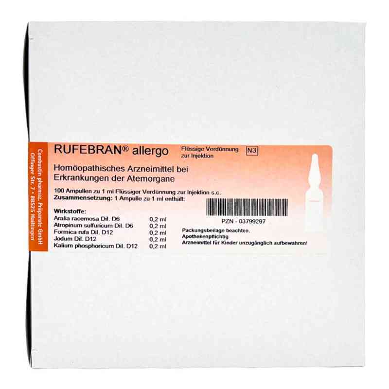 Rufebran allergo Ampullen 100 stk von COMBUSTIN Pharmazeutische Präparate GmbH PZN 03799297