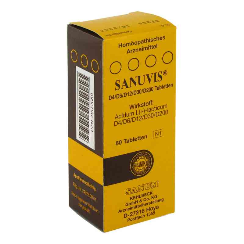 Sanuvis Tabletten 80 stk von SANUM-KEHLBECK GmbH & Co. KG PZN 00572050