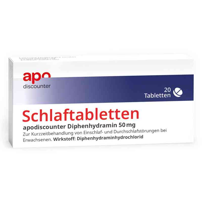 Schlaftabletten Diphenhydramin 50 mg von apodiscounter 20 stk von Fairmed Healthcare GmbH PZN 18188317
