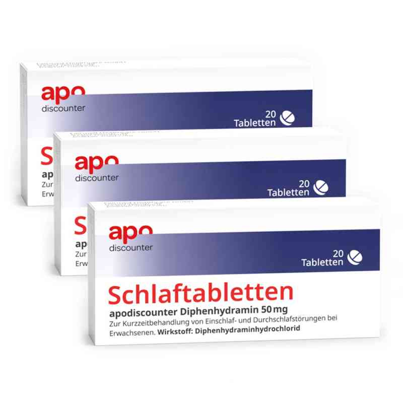 Schlaftabletten Diphenhydramin 50 mg von apodiscounter 3x20 stk von Fairmed Healthcare GmbH PZN 08107540