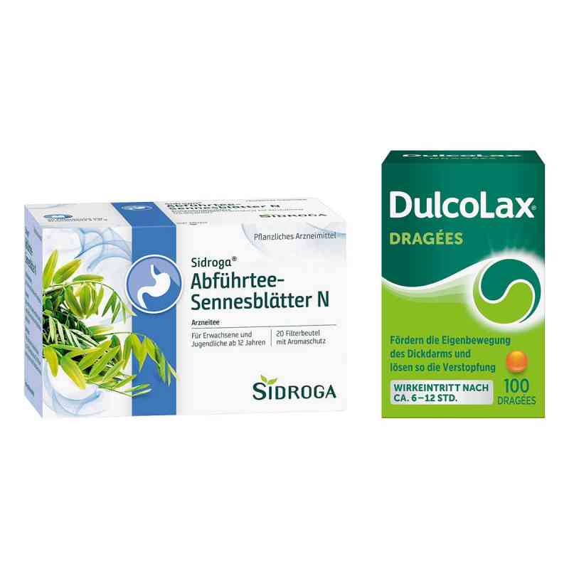 Sidroga Abführtee-Sennesblätter N + Dulcolax Dragees 1 Set von  PZN 08106800