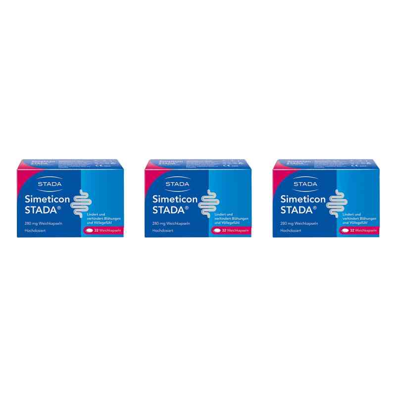 Simeticon STADA 280 mg gegen Blähungen 3x32 stk von STADA Consumer Health Deutschland GmbH PZN 08103192