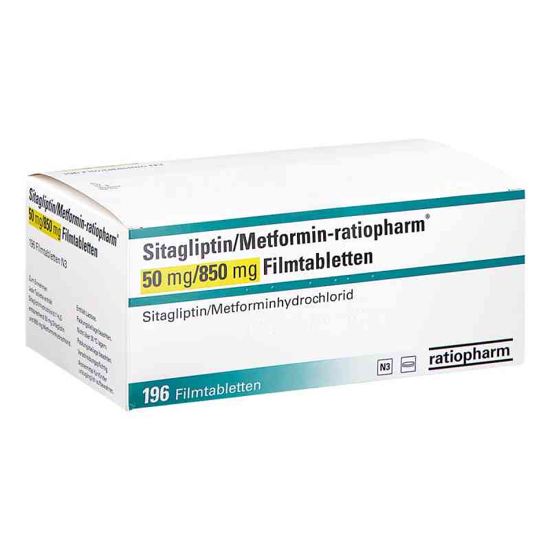 Sitagliptin/metformin-ratiopharm 50mg/850mg Fta 196 stk von ratiopharm GmbH PZN 17574202