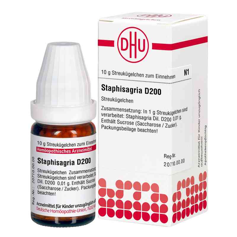Staphisagria D 200 Globuli 10 g von DHU-Arzneimittel GmbH & Co. KG PZN 02931872