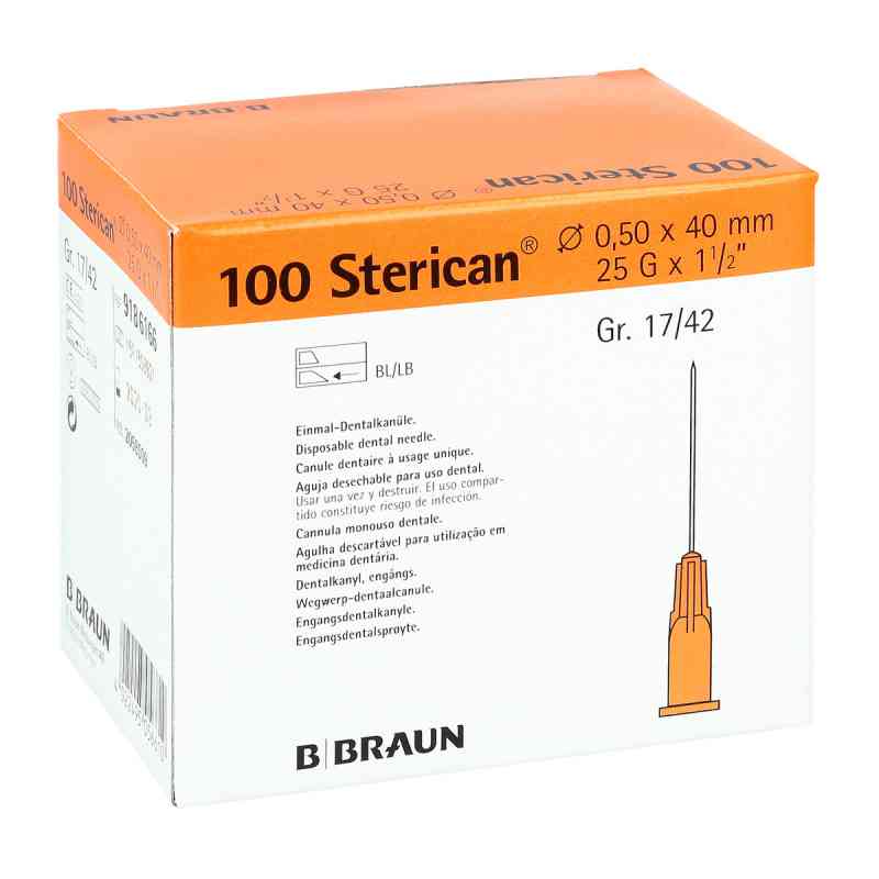 Sterican Dentalkan.luer 0,5x40 100 stk von B. Braun Melsungen AG PZN 02058009