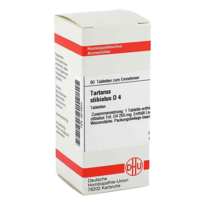 Tartarus Stibiatus D4 Tabletten 80 stk von DHU-Arzneimittel GmbH & Co. KG PZN 02815634