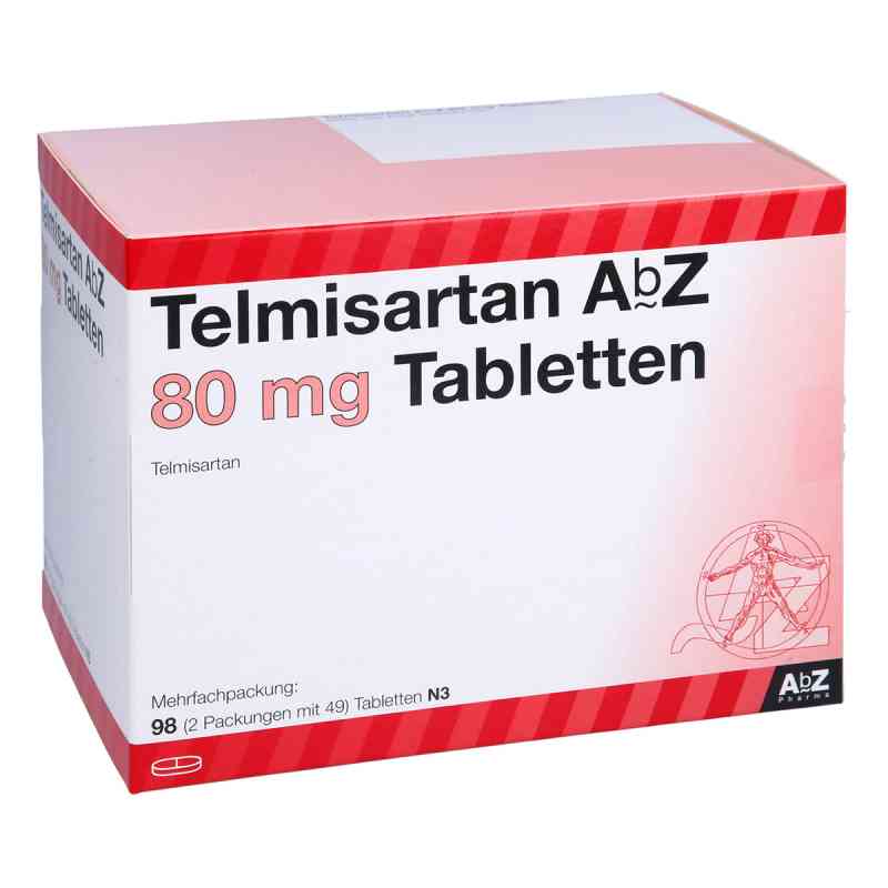 Telmisartan AbZ 80mg 98 stk von AbZ Pharma GmbH PZN 02181425