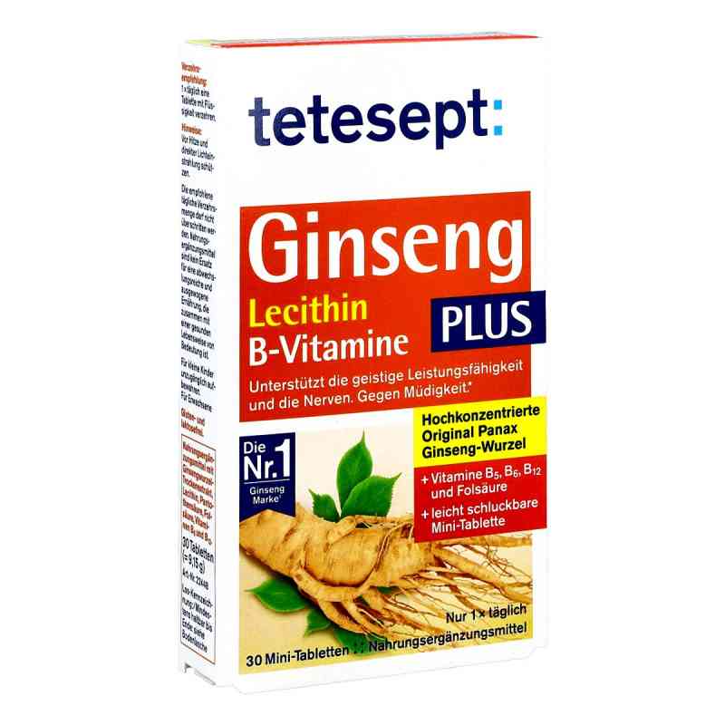Tetesept Ginseng 330 plus Lecithin+b-vitamine Tab. 30 stk von Merz Consumer Care GmbH PZN 16604579