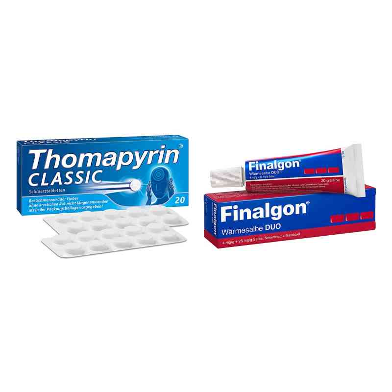 Thomapyrin CLASSIC 20stk und Finalgon Wärmesalbe DUO 20g 1 Pck von  PZN 08102596