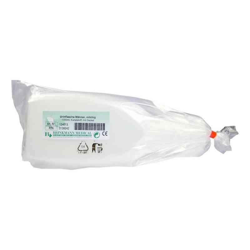 Urinflasche für Männer milchig mit Deckel 1000 ml 1 stk von Brinkmann Medical ein Unternehmen der Dr. Junghans PZN 03136042