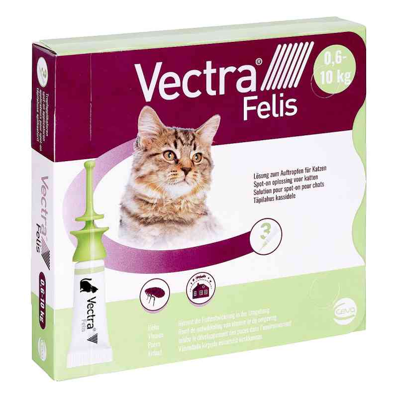 Vectra Felis Lösung gegen Flöhe & Zecken für Katzen 3 stk von O'ZOO GmbH PZN 18910234