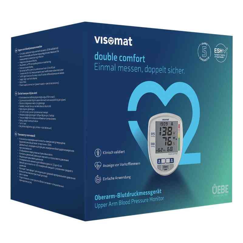 Visomat double comfort Oberarm Blutdruckmessger. 1 stk von Uebe Medical GmbH PZN 07387350