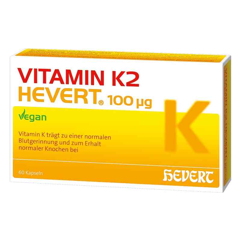 Vitamin K2 Hevert 100 [my]g Kapseln 60 stk von Hevert-Arzneimittel GmbH & Co. KG PZN 12870284