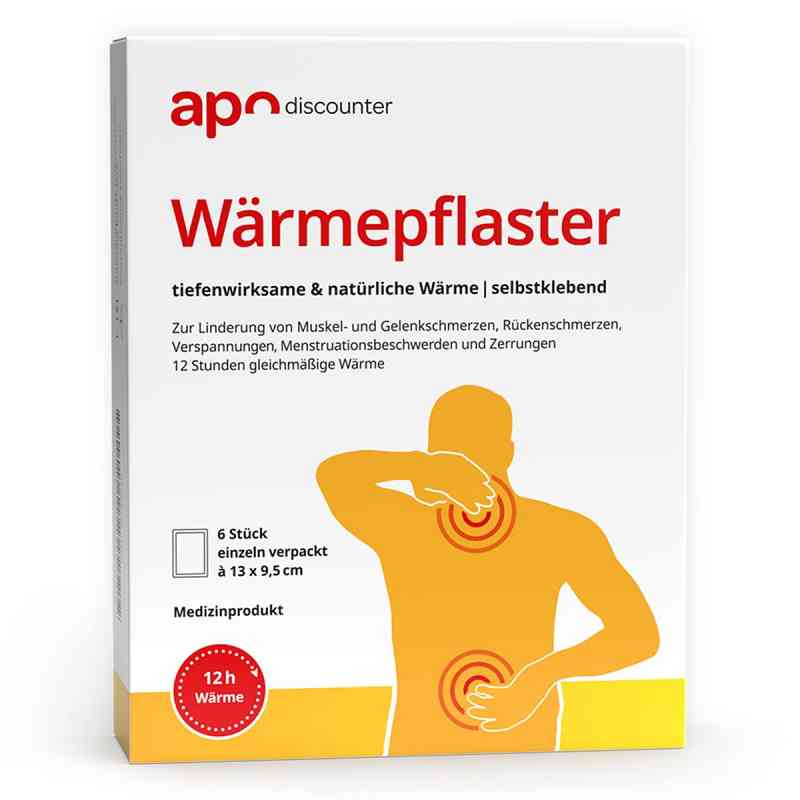 Wärmepflaster 9,5 x 13 cm von apodiscounter 6 stk von Koolcare Technology Co., Ltd. PZN 18783729