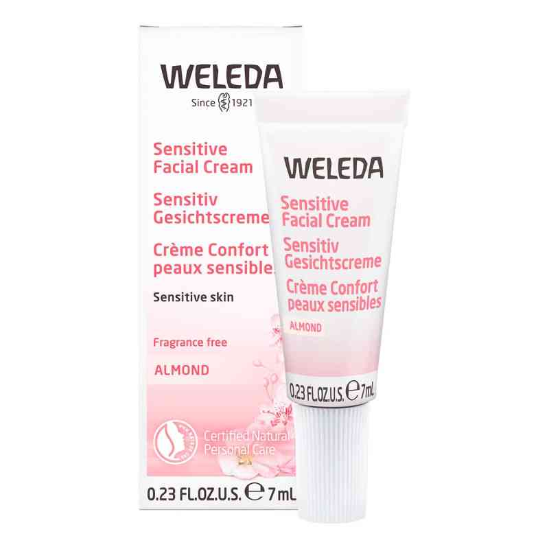 Weleda Mandel Sensitiv Gesichtscreme 7 ml von WELEDA AG PZN 16958389