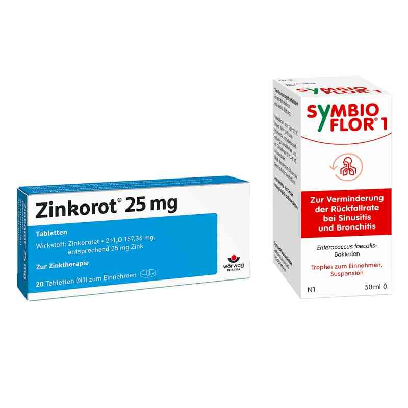 Zinkorot 25 Mg Tabletten + Symbioflor 1 Suspension 1 Set von  PZN 08105421
