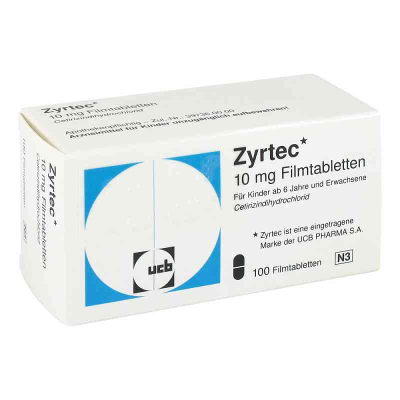 Zyrtec Filmtabletten 100 stk von kohlpharma GmbH PZN 04967041
