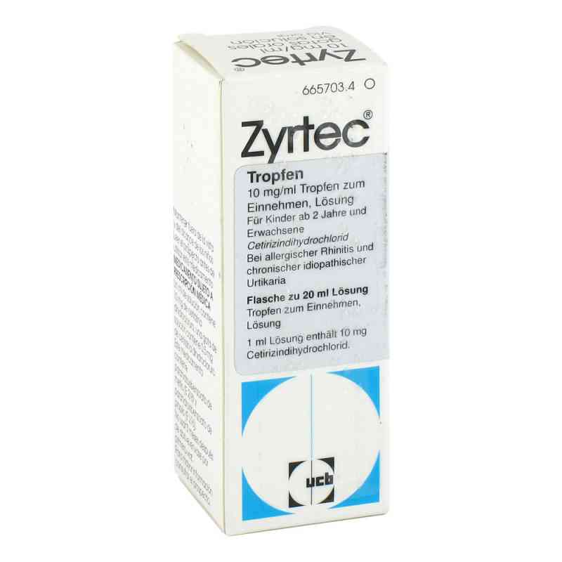Zyrtec Tropfen 20  von kohlpharma GmbH PZN 01467852