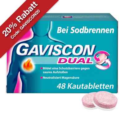 GAVISCON Dual Kautabletten mit Zweifachwirkung gegen Sodbrennen