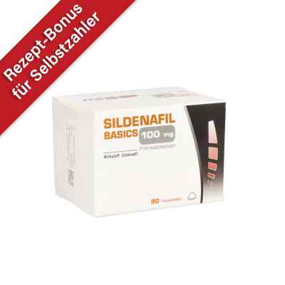 Sildenafil Basics 100 mg Filmtabletten 90 stk von Basics GmbH PZN 12145979