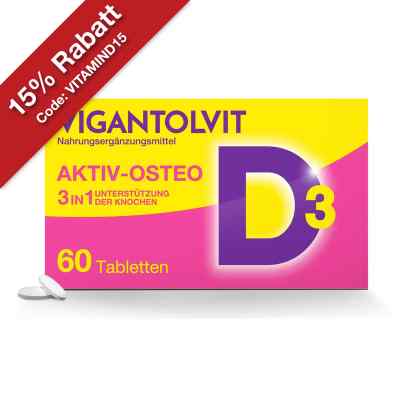 Vigantolvit Vitamin D3 K2 Calcium Filmtabletten 60 stk von WICK Pharma - Zweigniederlassung der Procter & Gam PZN 14371728
