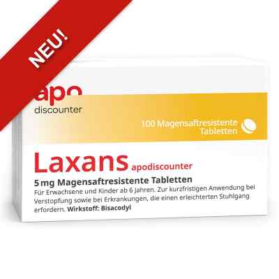 Laxans Bisacodyl 5 mg Tabletten von apodiscounter 