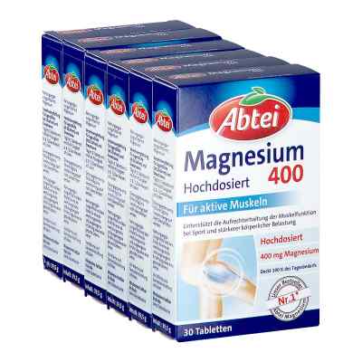 Abtei Magnesium 400 Tabletten Big Pack 6X30 stk von Omega Pharma Deutschland GmbH PZN 17531629