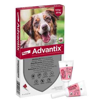 Advantix Spot-on Hund 10-25 kg Lösung 4 stk von Elanco Deutschland GmbH PZN 02362606