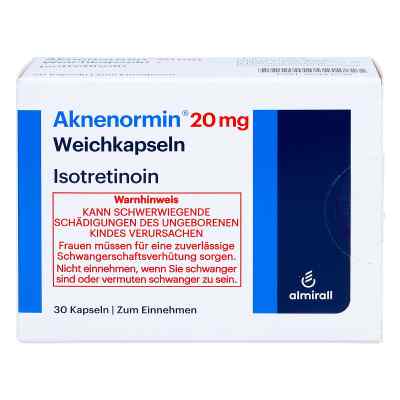 Aknenormin 20 mg Weichkapseln 30 stk von ALMIRALL HERMAL GmbH PZN 02931530