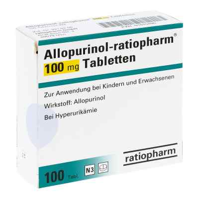 Allopurinol-ratiopharm 100mg 100 stk von ratiopharm GmbH PZN 01675496