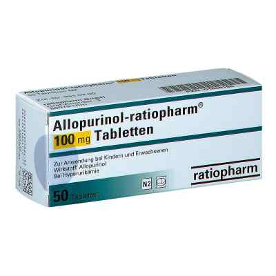 Allopurinol-ratiopharm 100mg 50 stk von ratiopharm GmbH PZN 01686198