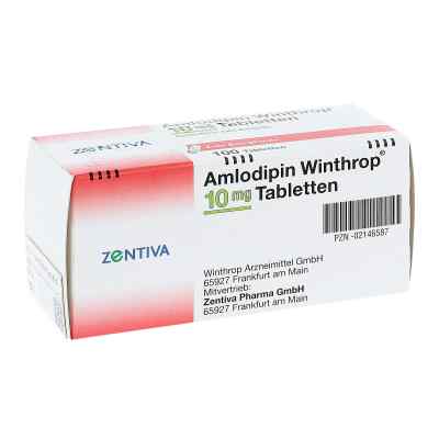 Amlodipin Winthrop 10mg 100 stk von Zentiva Pharma GmbH PZN 02146587