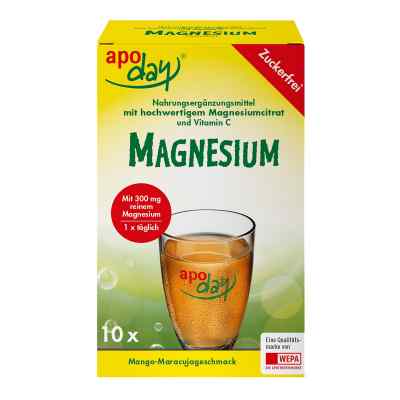 Apoday Magnesium Mango-maracuja zuckerfrei Pulver 10X4.5 g von WEPA Apothekenbedarf GmbH & Co K PZN 11694388