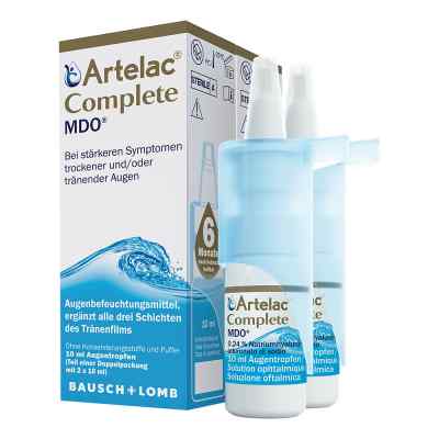 Artelac Complete MDO Augentropfen für trockene/ tränende Augen 2X10 ml von Dr. Gerhard Mann PZN 12436062