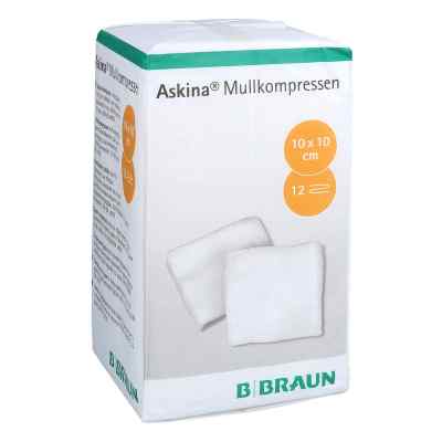 Askina Mullkompressen 10x10 cm unsteril 12fach