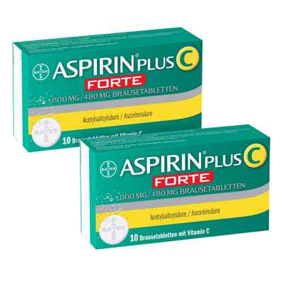 Aspirin plus C forte 800 mg/480 mg Brausetabletten 2x10 stk von Bayer Vital GmbH PZN 08100038