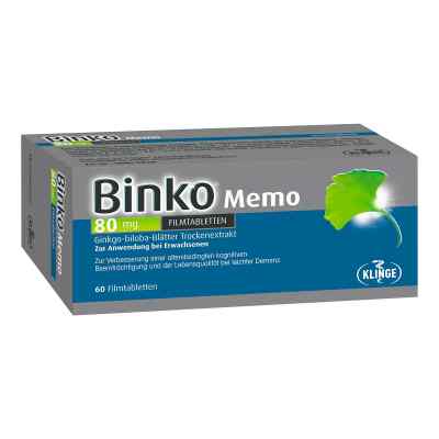 Binko Memo 80 Mg Filmtabletten 60 stk von Klinge Pharma GmbH PZN 16168859