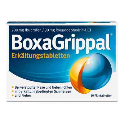 Boxagrippal Erkältungstabletten 200 mg/30 mg 10 stk von Angelini Pharma Deutschland GmbH PZN 12460445