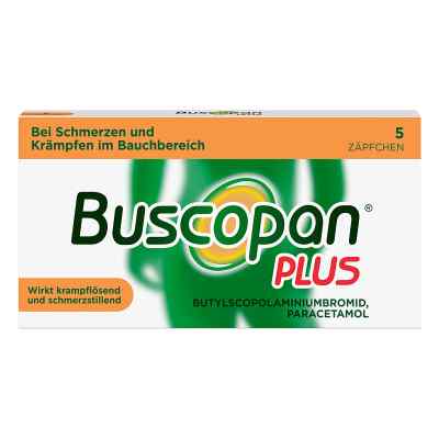 Buscopan PLUS Zäpfchen mit Paracetamol, bei Bauchschmerzen 5 stk von Sanofi-Aventis Deutschland GmbH  PZN 02483652