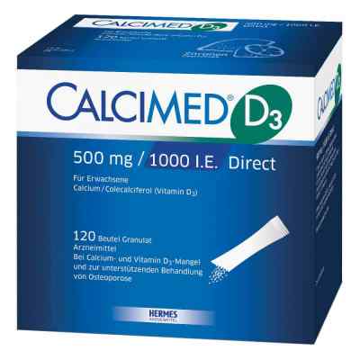Calcimed D3 500 mg / 1000 I.E. Direct 120 stk von HERMES Arzneimittel GmbH PZN 12414072