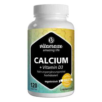 Calcium D3 600 mg/400 I.e. vegetarisch Tabletten 120 stk von Vitamaze GmbH PZN 16018597