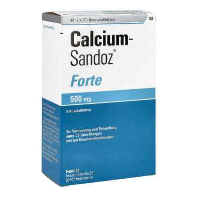 Calcium-Sandoz forte 500mg 2X20 stk von Hexal AG PZN 04906200