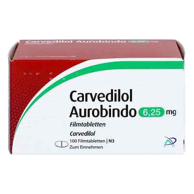 Carvedilol Aurobindo 6,25mg 100 stk von PUREN Pharma GmbH & Co. KG PZN 02592269