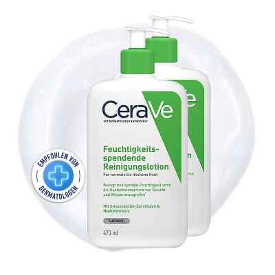 Cerave Feuchtigkeitsspendende Reinigungslotion 2 x473 ml von L'Oreal Deutschland GmbH PZN 08102804