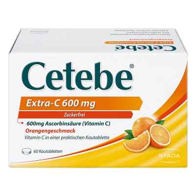 Cetebe Extra C 600 mg Vitamin C Kautablette mit Orangenschmack 60 stk von STADA GmbH PZN 17513465
